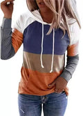 Casual Color Block Long Sleeve Sweatshirt for Women
