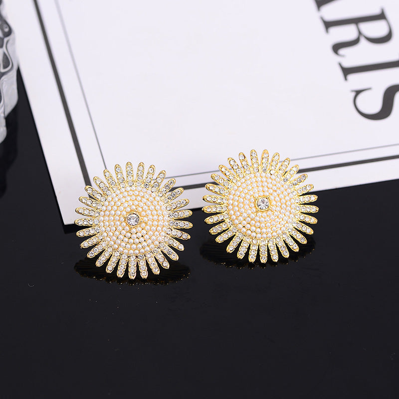 Irregular Earrings Simple Personality Pearl Earrings Earrings With Diamonds