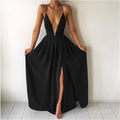 Bigsweety Sexy Maxi Jurk Vrouwen Mouwloze Backless Boho Lange Jurk Bruidsmeisje Formele Summer Party Bandage Slit Jurk Vestidos