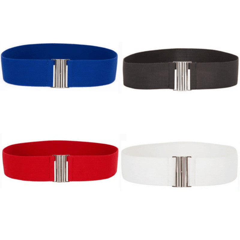 Women's Elastic Waistband Fashion Elastic Wide Belt