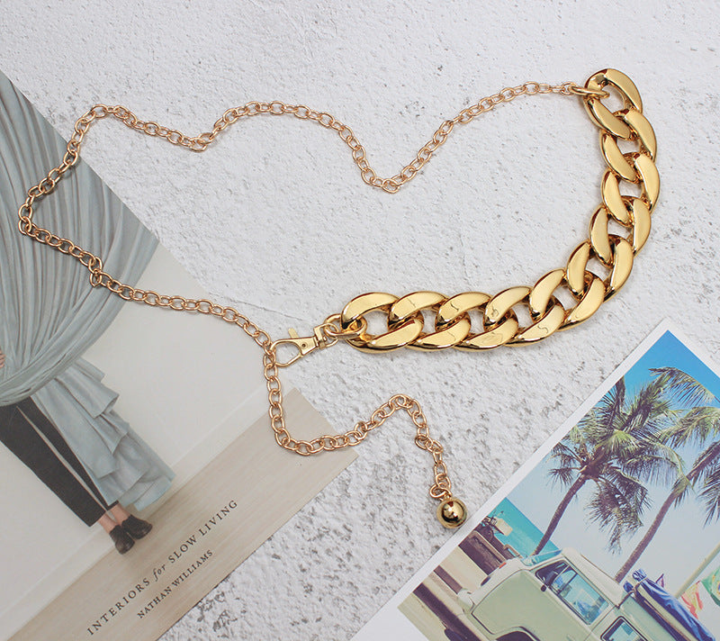 Metal Waist Chain Accessories Women's Thin Belt Chain Trousers Chain