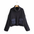 Sweater bat sleeve sweater