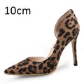 Leopard Print Pointed High Heels Stiletto Shoes