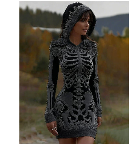 Womens Gradient-Print Pullover Hoodie Top