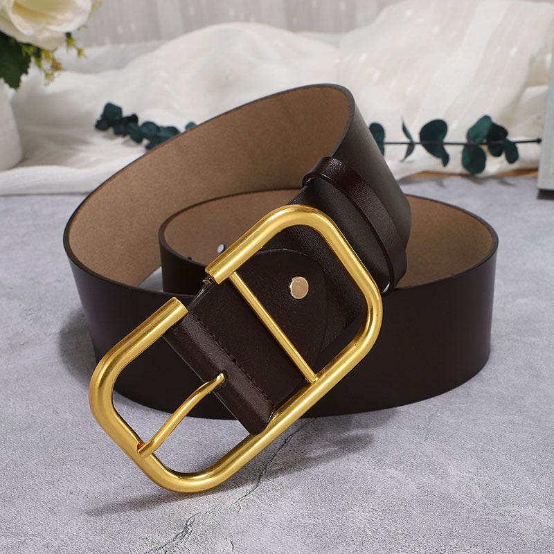EAM-PU Leather Belt With Large Slit Buckle