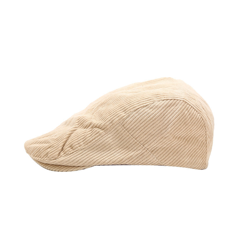 Vintage Corduroy Advance Hats Outdoor All-matching Beret Women's Japanese Style Simple Hat