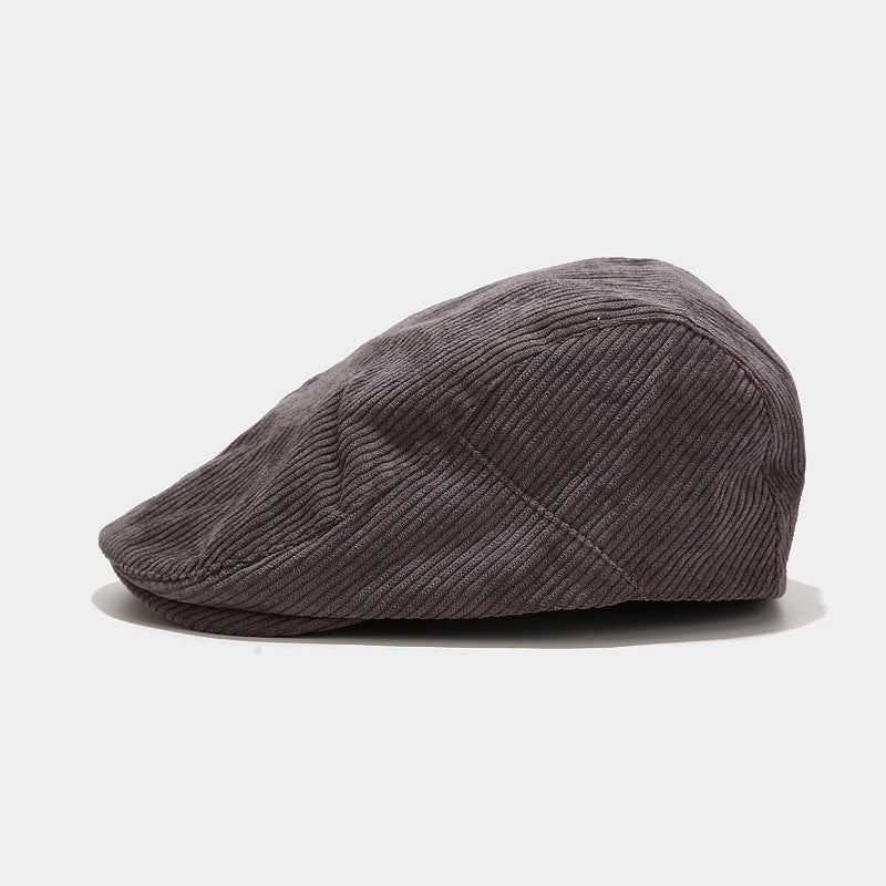 Vintage Corduroy Advance Hats Outdoor All-matching Beret Women's Japanese Style Simple Hat
