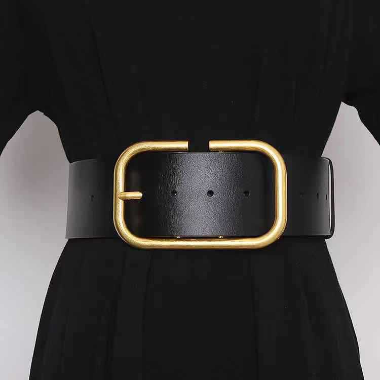 EAM-PU Leather Belt With Large Slit Buckle