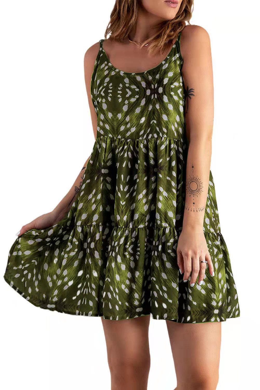 Printed Boho Commuter Sling Dress