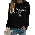 Love Print Round Neck Women's crew neck sweater Top