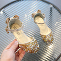 Girls' Leather Shoes Princess Shoes Crystal High Heels