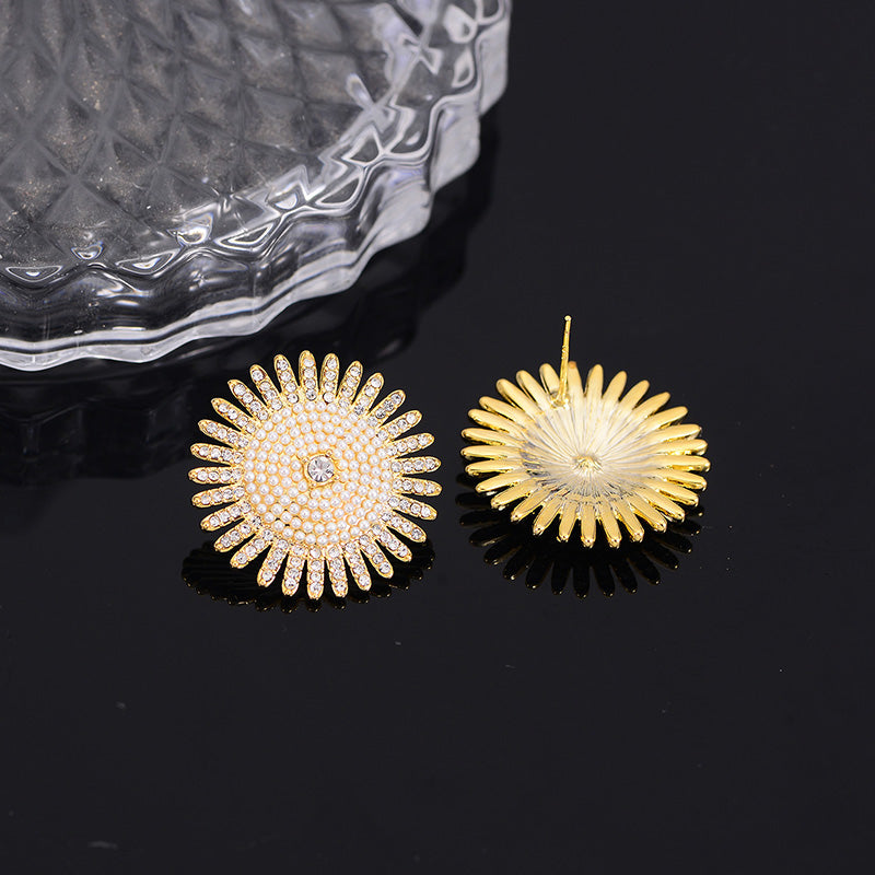 Irregular Earrings Simple Personality Pearl Earrings Earrings With Diamonds