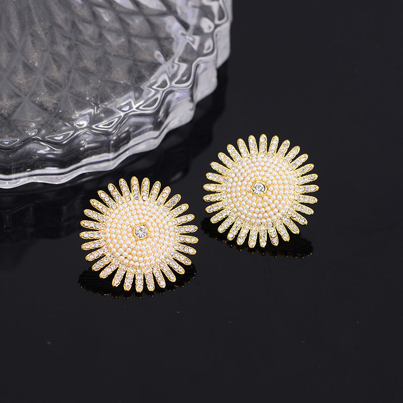 Irregular Earrings Simple Personality Pearl Earrings Earrings With Diamonds