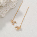 New Style Stylish Copper Micro-zircon Butterfly Moon Earrings Long Earrings Raise Earholes Earrings Earrings Earrings Female Accessories