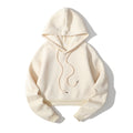 Women's Hooded Cropped High-waist Fleece Hoodie