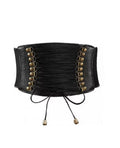 Women's Nail Elastic Imitation Leather Wide Belt Leisure All-matching Strap Waist Seal