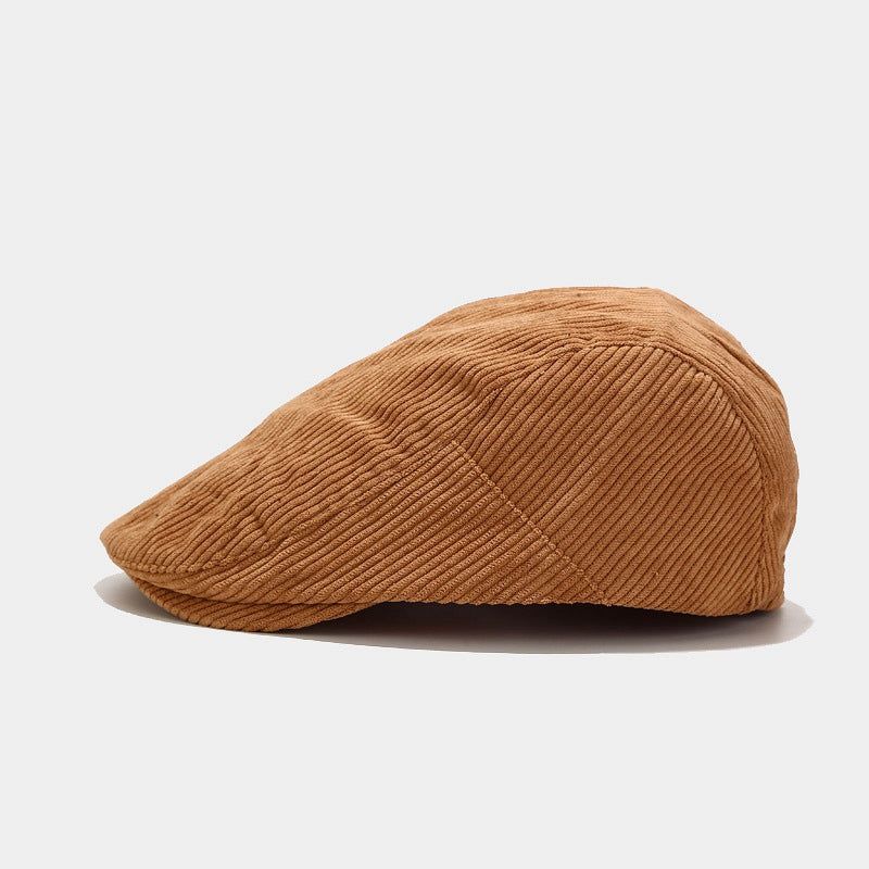 Vintage Corduroy Advance Hats Outdoor All-matching Beret Women's Japanese Style Simple Hat